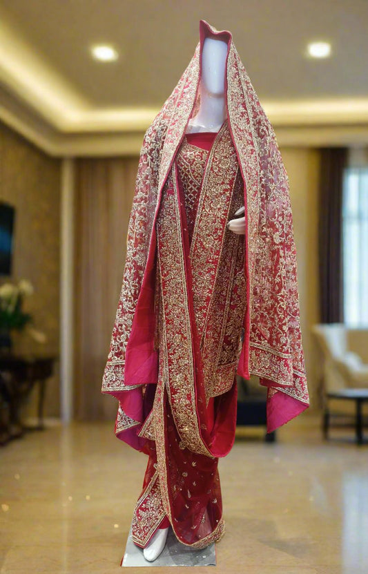 Khada Dupatta with High Quality Zardoozi Work (Call for Custom Order)